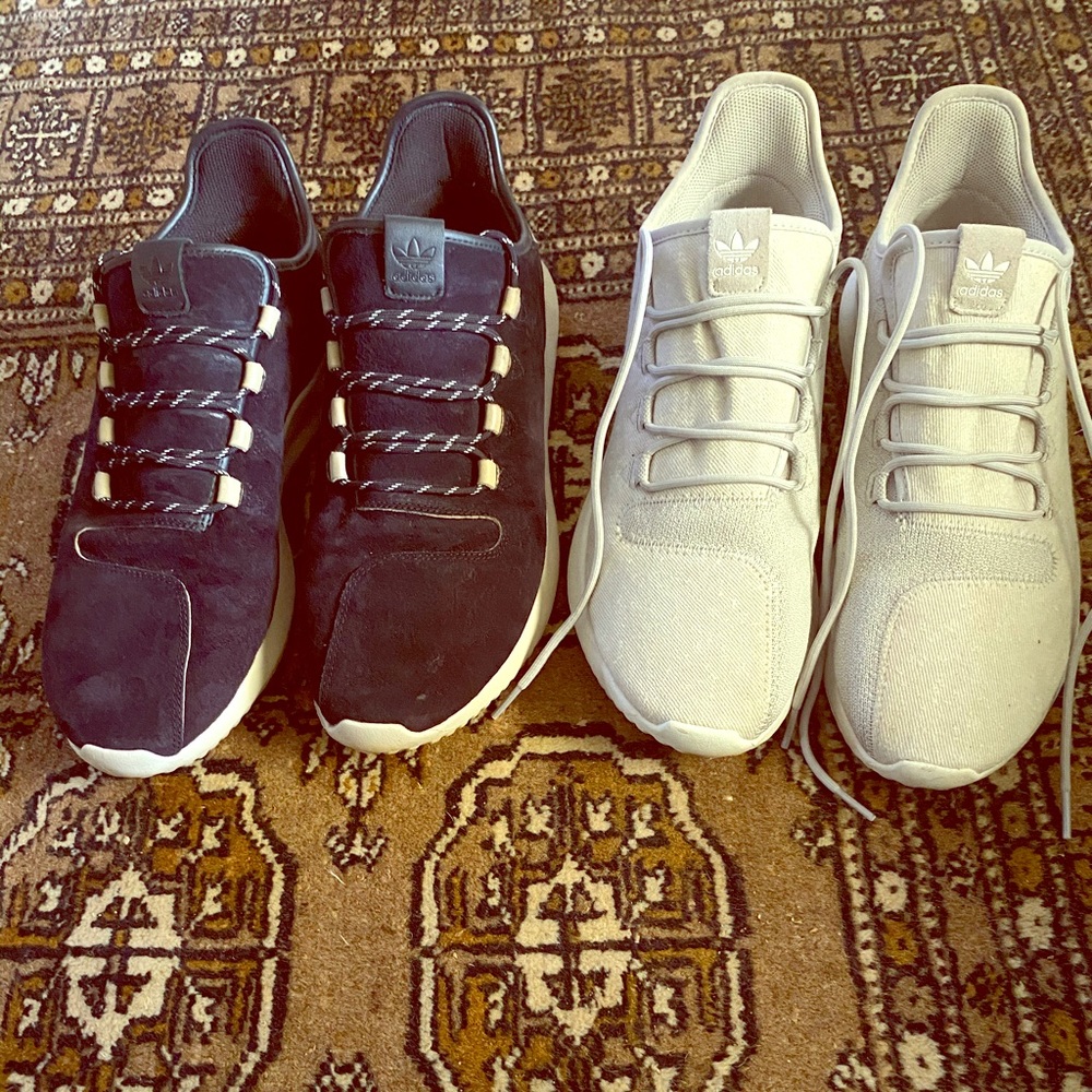 2 pair suede adidas casual size 12